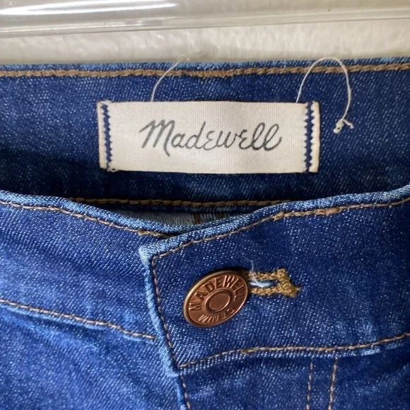 Madewell high rise skinny jeans Sz 31 tall blue denim EUC - Picture 3 of 9